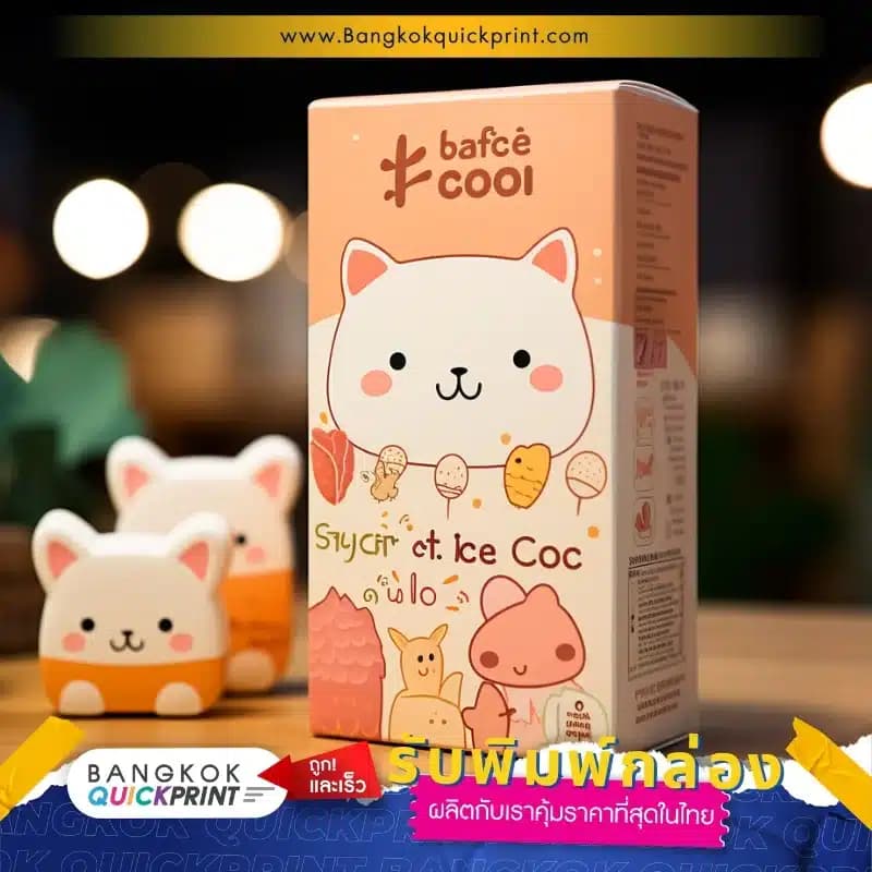 กล่องขนม พิมพ์ลายน้องแมว