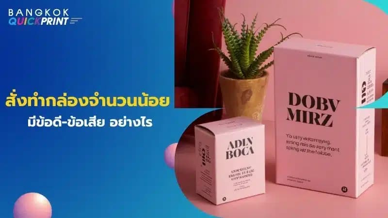 สั่งทำกล่องจำนวนน้อย มีข้อดี-ข้อเสีย อย่างไร