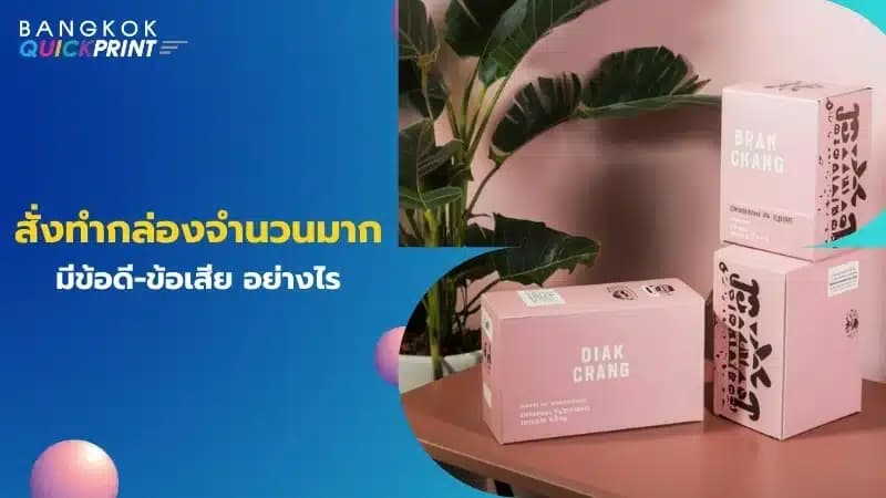 สั่งทำกล่องจำนวนมาก มีข้อดี-ข้อเสีย อย่างไร