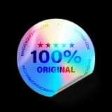 สติ๊กเกอร์โฮโลแกรม 2D ทรงกลม 100% Original