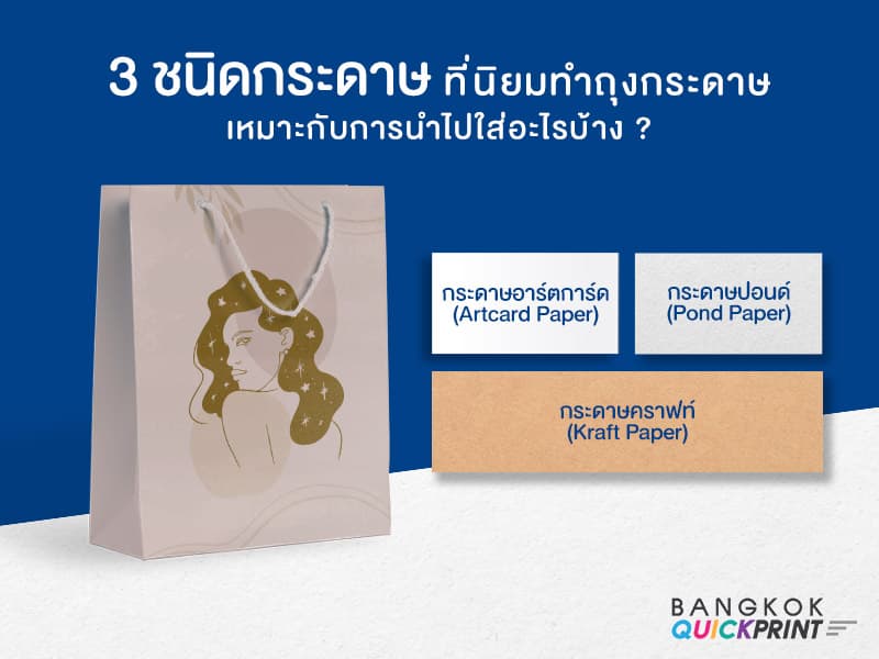3 ชนิดกระดาษที่นิยมทำถุงกระดาษ และเหมาะกับการนำไปใส่อะไรบ้าง ?