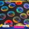 สติ๊กเกอร์กันปลอม ทรงวงกลม จำนวนหลายแผ่น